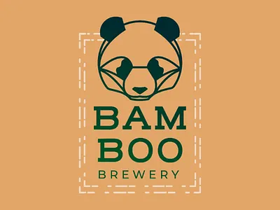 Bamboo Brewery bamboo bee branding brewery china daily logo challenge logo panda