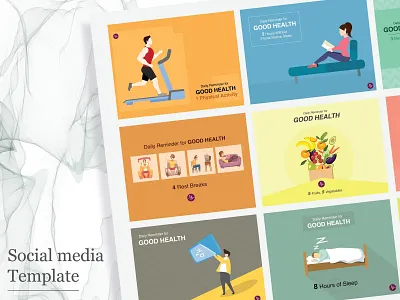 MedDNA Social Media Templates Campaign Cover campaign facebook template flatdesign healthcare illustration illustrator cc instagram template socialmediatemplate vectordesign