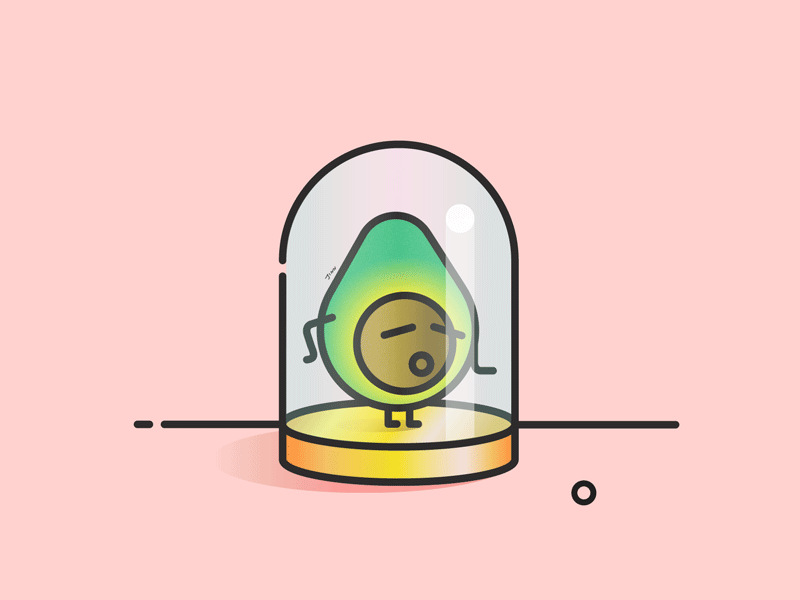 Avocado display animation app art brand branding character character design characters design flat graphic design identity illustration illustrator minimal movement sketch ui vector web
