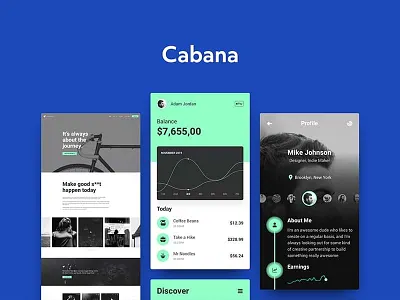 Free Cabana Ui Kit (Sketch) design free sketch free sketch ui kit free ui kit freebie freebies mobile ui ui design ui kit ux