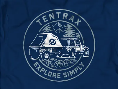 Tentrax Shirt Badge apparel badge circular clothing emblem illustration offroad rustic screenprinting t shirt t shirt design vehicle