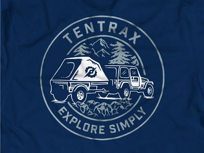 Tentrax Shirt Badge apparel badge circular clothing emblem illustration offroad rustic screenprinting t shirt t shirt design vehicle