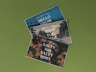 Gulf Side Restaurant beach branding fish florida hospitality merch postcards print design restaurant tacos
