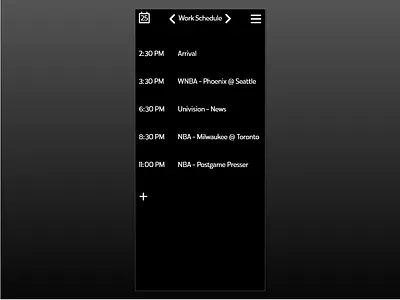Daily UI #071 Work Schedule 071 71 calendar dailyui schedule scheduler schedules scheduling work
