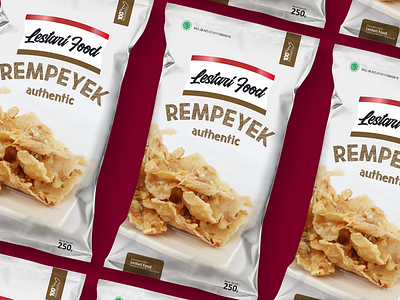 Rempeyek (peanut chips) branding chips design illstration logo packaging design