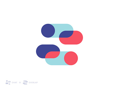 Logo design for messenger app abstract app brand chat chat bubble chatting conversation design icon logo logotype mark minimal overlap overlapping symbol