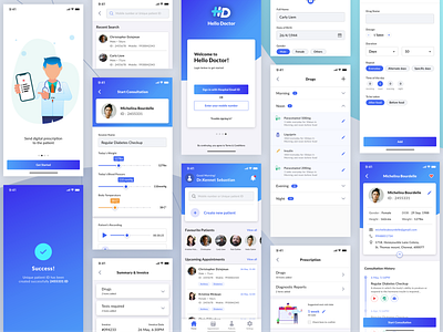 Patient management app doctor doctor app hospital illustration landing page login logo medical medicine mobile app patient patient management patients splashscreen timeline ui ux ux