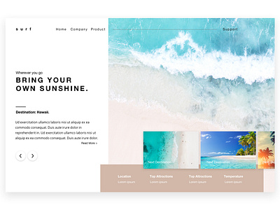 Destination Layout Concept concept layout layout design minimalism product sketch ui web design