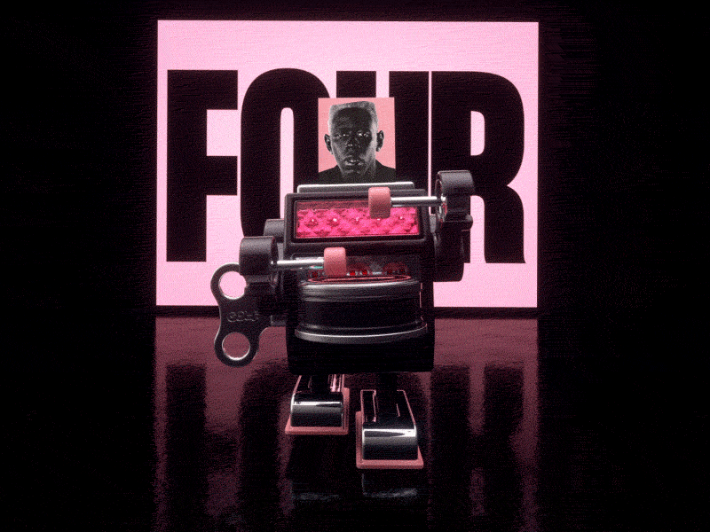 Tyler the creator Robot thingy 3d animation drum gif loop music robot