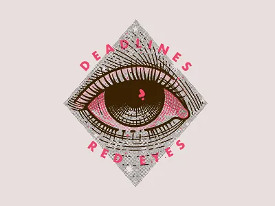Deadlines & red eyes deadlines design halftone illustration illustrator line line art red eyes