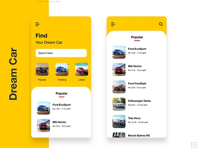 Dream Car buy car car purchase car rent daily ui dashboard dashboard design design dribbble mobile app design mobileapp popular popular design ui ux ui ux design