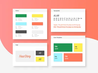 Weekly UI #4 — Style Guide colors palette dailyui dailyui057 design fonts logo simple styleguide template design weeklyui
