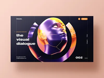 Classic — Visual Exploration 3d circle clean concept design exploration grid head illustraion layout swiss typography ui ux vector visual web website