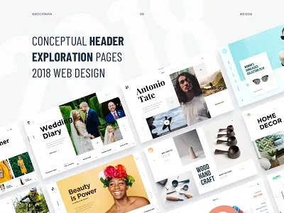 Conceptual Header Exploration agency creatively design freebie header design header exploration landing page minimal trendy ui ux