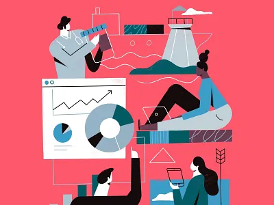 Informa Annual Report 2019 grain illustration information texture