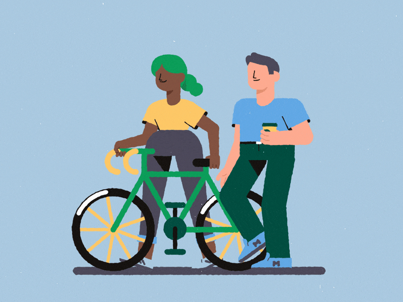 Walking to work after effects animation illustration limber motion motion graphics