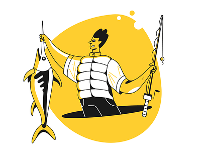 Done! 2d design article illustration charachters character character design designer done fish illustration illustrator magazine illustration vector website