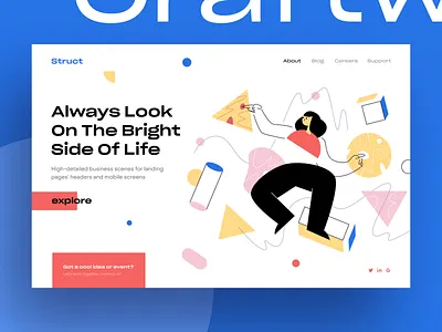 Struct Illustrations 404 ai app application background craftwork eps error 404 flat illustration illustrator landing site story svg vector walkthrough web web page website