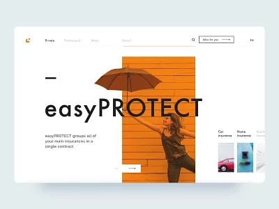 Landing page - Insurance Services design graphicdesign interfacedesign landingpage typography uidesign userexperience userinterface webdesign