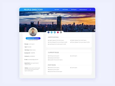 Ui design for employee directory. application dashboad dashboard dashboard design dashboard ui design design app directory flat mobile app design mockup ui ui design uidesign uiux uiuxdesign user interface user interface design user interface designer web development