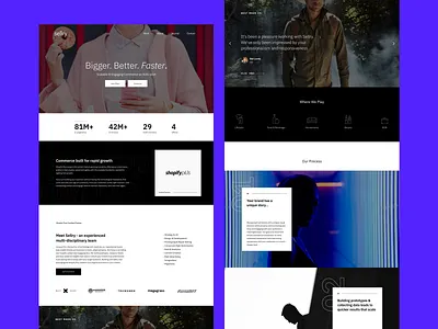 Sellry Lander art direction banner bold case study desktop ecommerce fashion lander landing page layout minimal shopify shopify plus sketch sketchapp ui ux web design website