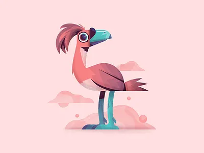 Cruaaac-Cruaac animal bird bird icon bird illustration birds childrens illustration drawing illustration illustrations nature illustration pink turqoise turquoise vector vectorillustration