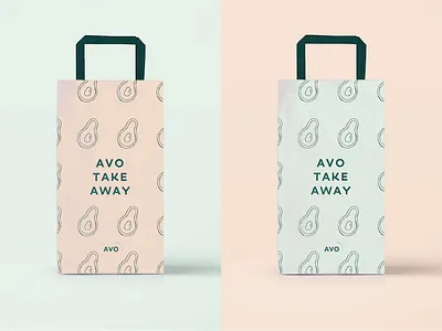 Avo Take Away avocado avocados brand branding brunch business cards food graphic design illustration logo pastel pink