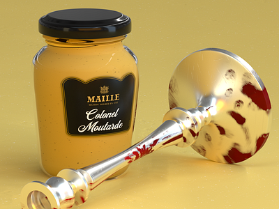 Colonel moutarde 3d c4d candlestick cinema4d clue octane octanerender render