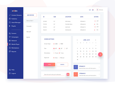 Billboards Admin Dashboard admin dashboard admin panel app branding app design billboards branding crm portal dashboad dashboard design dashboard ui design filters gradient color landing page ui ui design