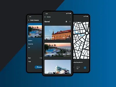 Hotel app concept adobe xd app hotel xd