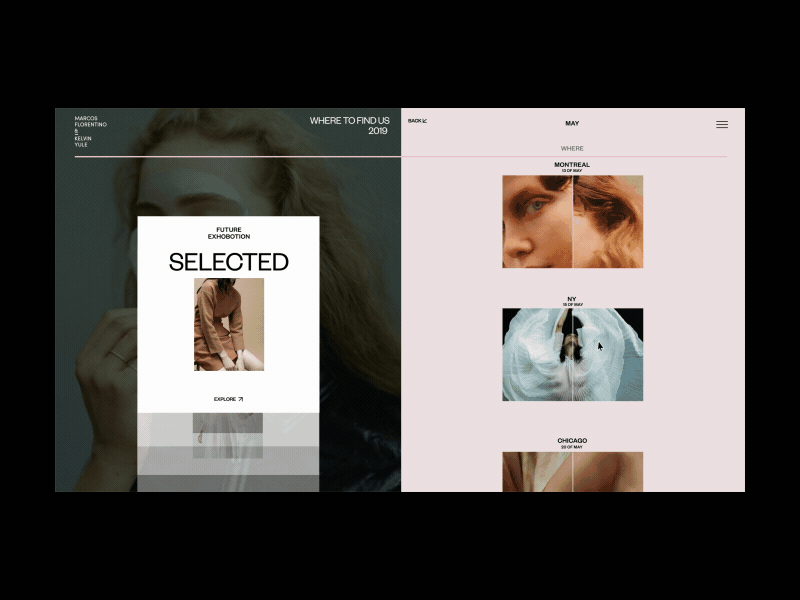 Mar + Vin Loading and Slider Website Design & Animation animation concept fashion grid interaction interface mobile motion photo photographer portfolio product design promo slider typography ui ux web web design website