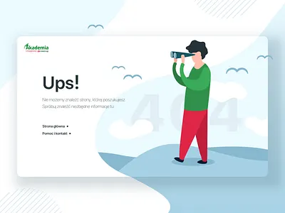 Eurocash Academy 404 Error 404 404 error 404 error page 404 page case study clean creative design desktop error illustration sketch web webdesign