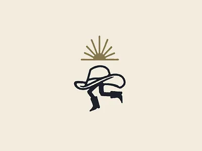 Reach for the sky! cowboy design illustration lockup texas vintage