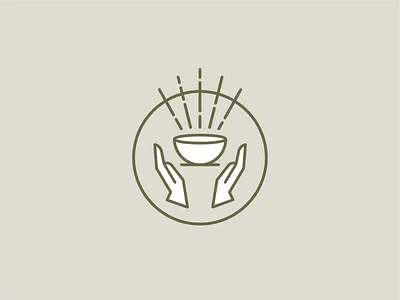 Earth Works Pottery Concept 1 bowl brand branding hand icon logo mark pot pottery stamp