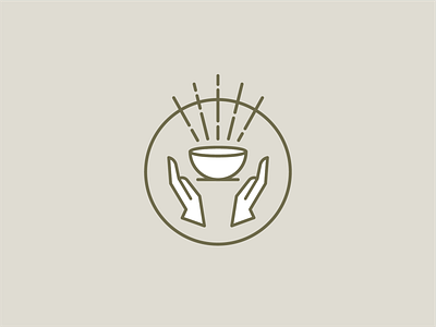 Earth Works Pottery Concept 1 bowl brand branding hand icon logo mark pot pottery stamp
