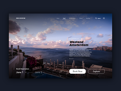 Hotel Website design minimal ui ux web website