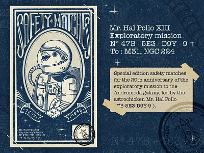 Safety Matches - Exploratory Mission design exploration illustration illustrator matchbox matches mission paiheme safety space