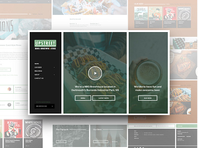 Upstreet BBQ Brewhouse - Website Design bbq beer branding craft beer madewithxd ui ux web web design wordpress wordpress theme