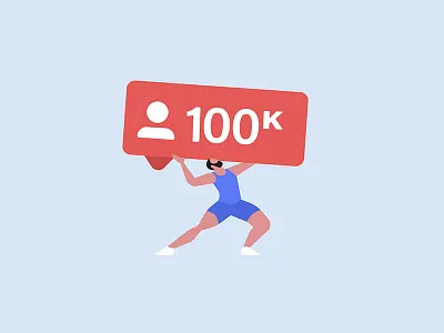 Keep it 100 art business design editorial facebook flat followers geometric illustraion illustration illustrations illustrator instagram media minimal social social app social network strength vector