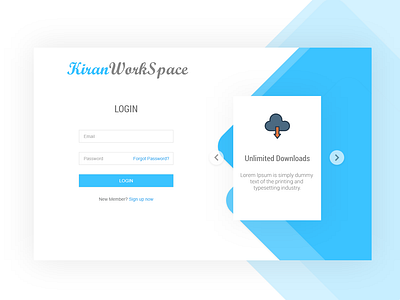 Login Form With Feature Slider adobe xd adobexd box design card design features page login design login form login page material design minimalist mockup