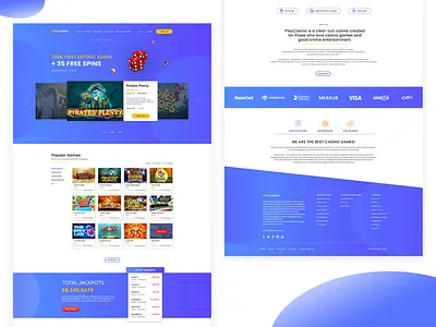 Website "PlayCasino" adobe adobexd art branding collage creative design figma flat icon illustration logo minimal photoshop site ui ux vector web website