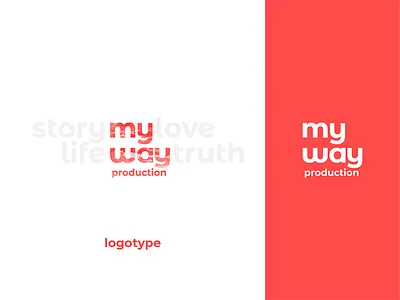 my way production branding brand branding identity logo logotype production sans serif simple typography