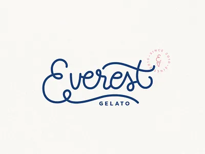 Everest Gelato logo gelato lettering logo logo design passion project