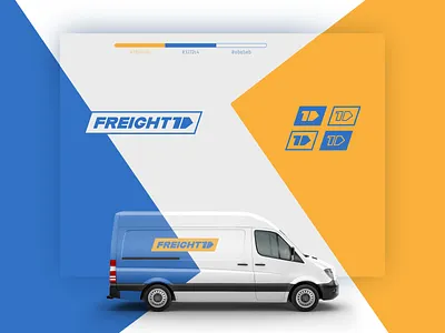 Freight First Logo blue brand branding colors delivery design identity logo logocore logomark logotype mark merouane bellaha minimal monogram orange simple style guide trust wordmark