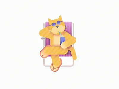 Kacman cat chilling illustration kaunas plugas