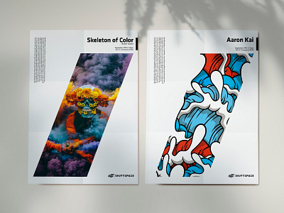 ShiftSpace Posters art gallery branding logo poster design