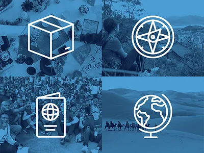 Global Icons box compass global globe icon icons monoline passport travel