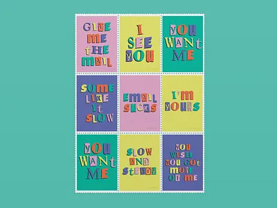 Postage Stamp Set design envelope graphic design postage stamps stamps stationary typography