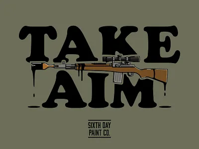 Sixth Day Paint Co. Apparel 4 apparel artwork boutique commercial custom illustration industrial logo military paint vector vector illustration veteran