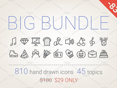 83% Off - Hand Drawn Icons Bundle branding bundle dashboard design flat flat icons graphic design icon icons icons design logo logo branding logo design social media startup startup icon